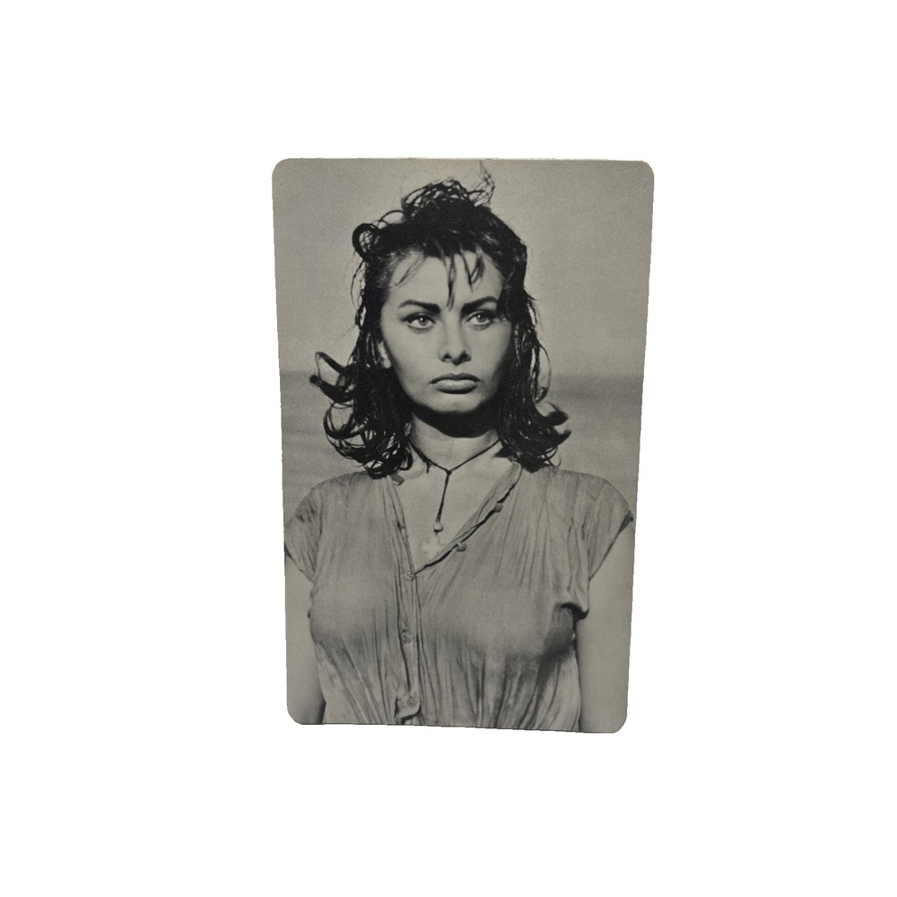 Vintage 1967 Sophia Loren Oversized Postcard Personality Posters B&W Original